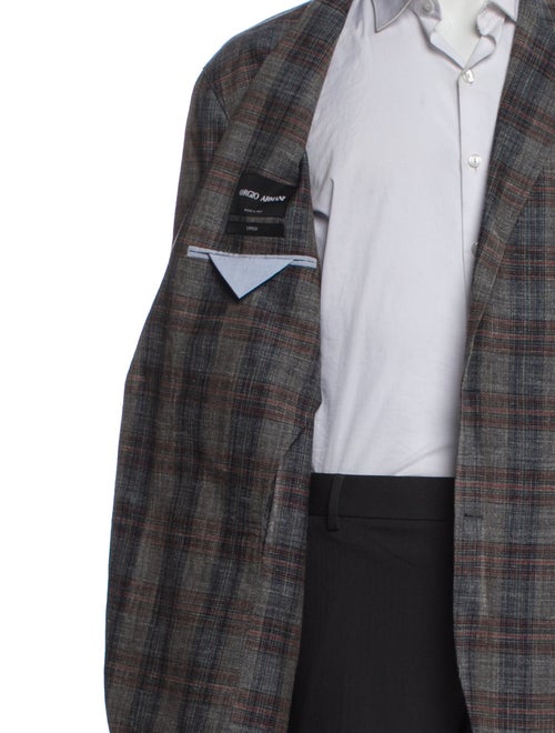Giorgio Armani Plaid Print Blazer