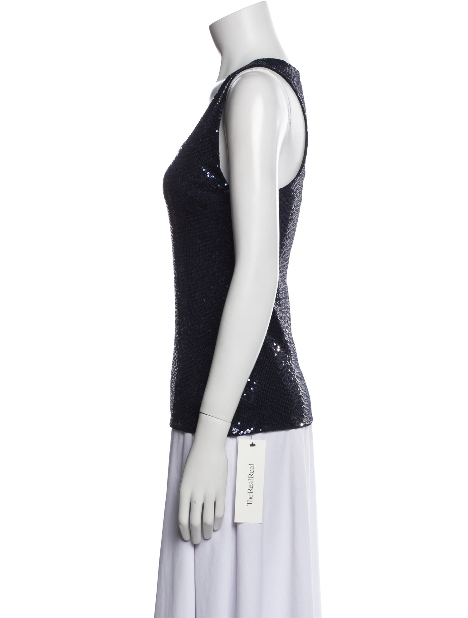 Giorgio Armani Scoop Neck Sleeveless Top