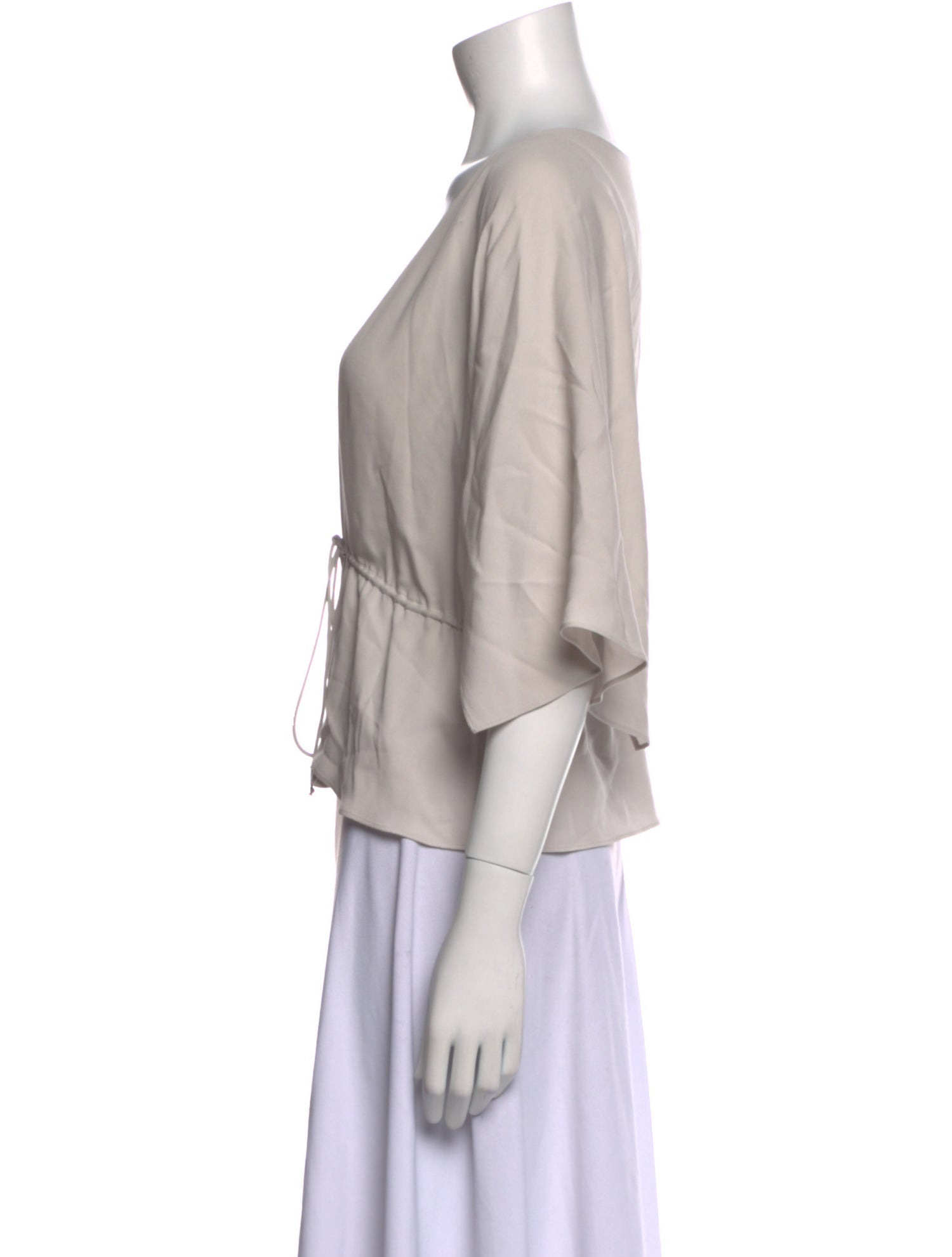 Giorgio Armani Silk V-Neck Crop Top