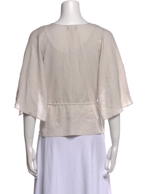 Giorgio Armani Silk V-Neck Crop Top