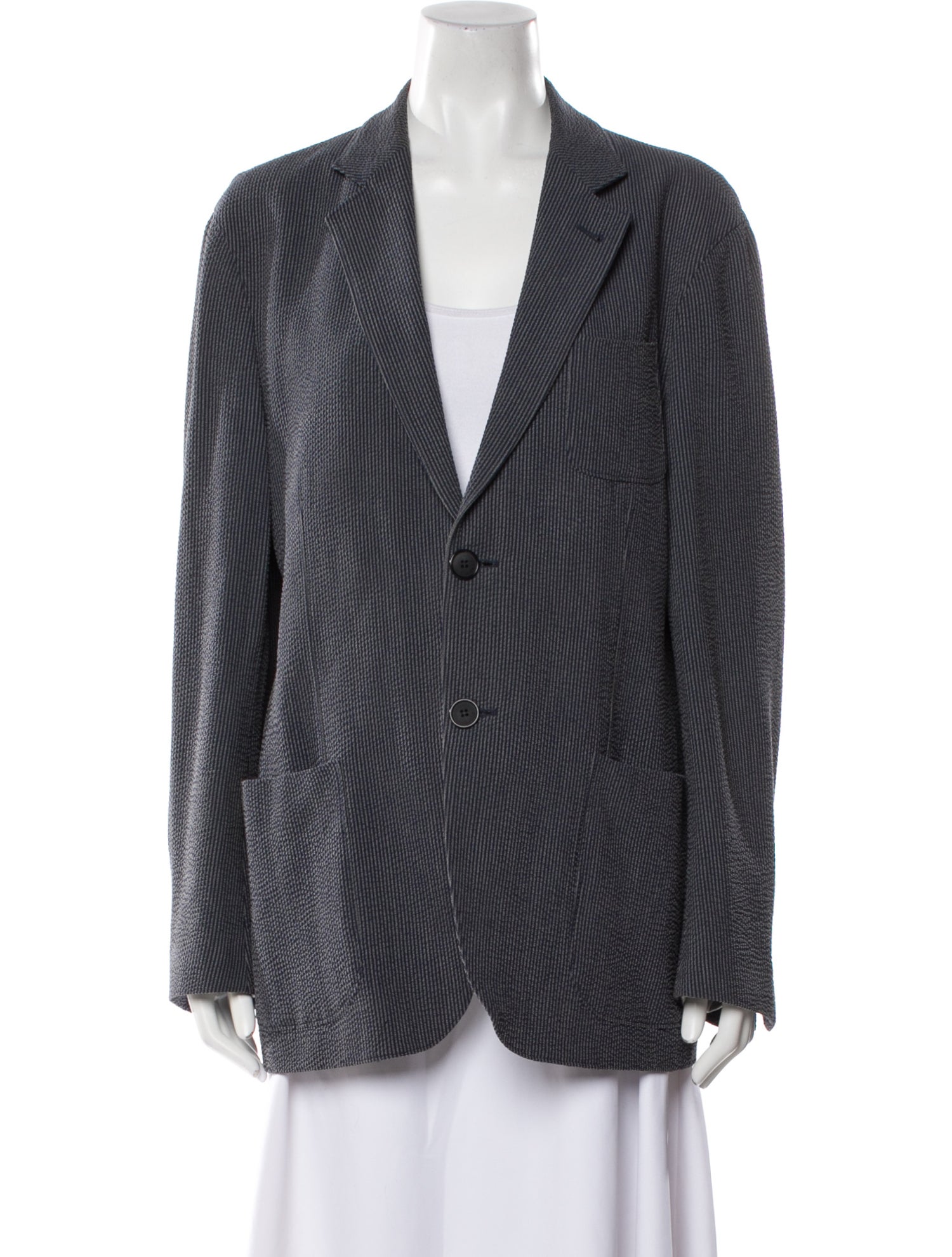 Giorgio Armani Virgin Wool Striped Blazer