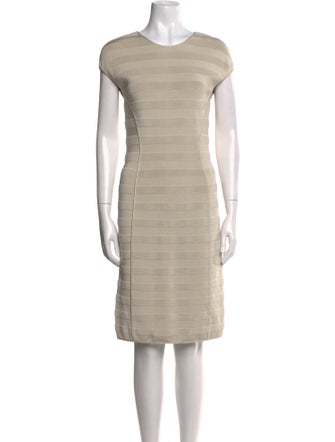 Giorgio Armani Scoop Neck Knee-Length Dress
