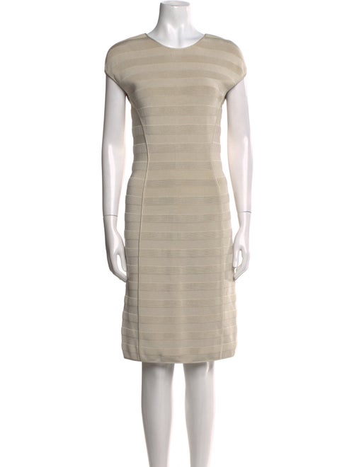 Giorgio Armani Scoop Neck Knee-Length Dress