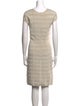 Giorgio Armani Scoop Neck Knee-Length Dress