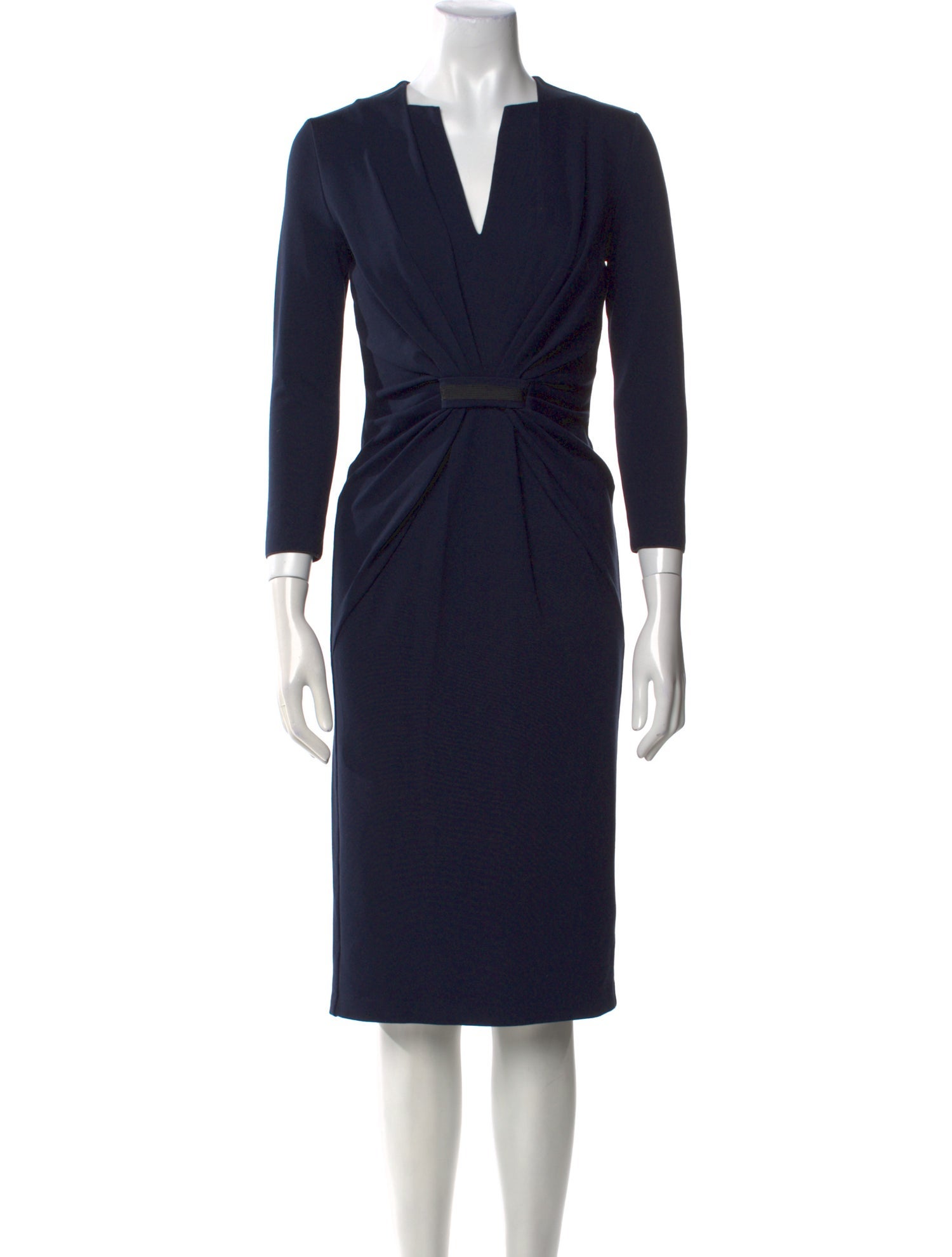 Giorgio Armani V-Neck Midi Length Dress