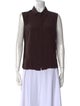 Giorgio Armani Silk Sleeveless Button-Up Top