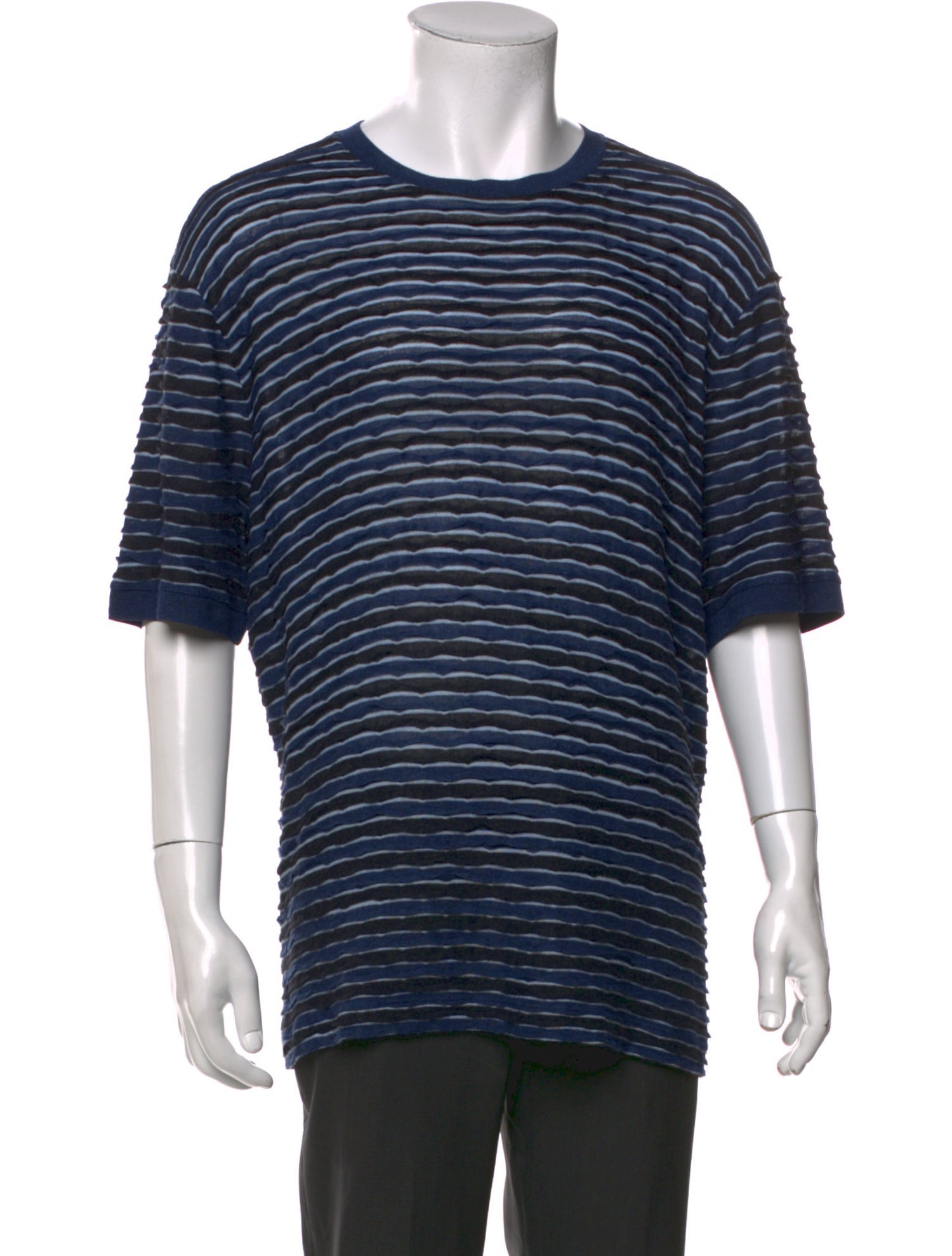 Giorgio Armani Striped Crew Neck T-Shirt