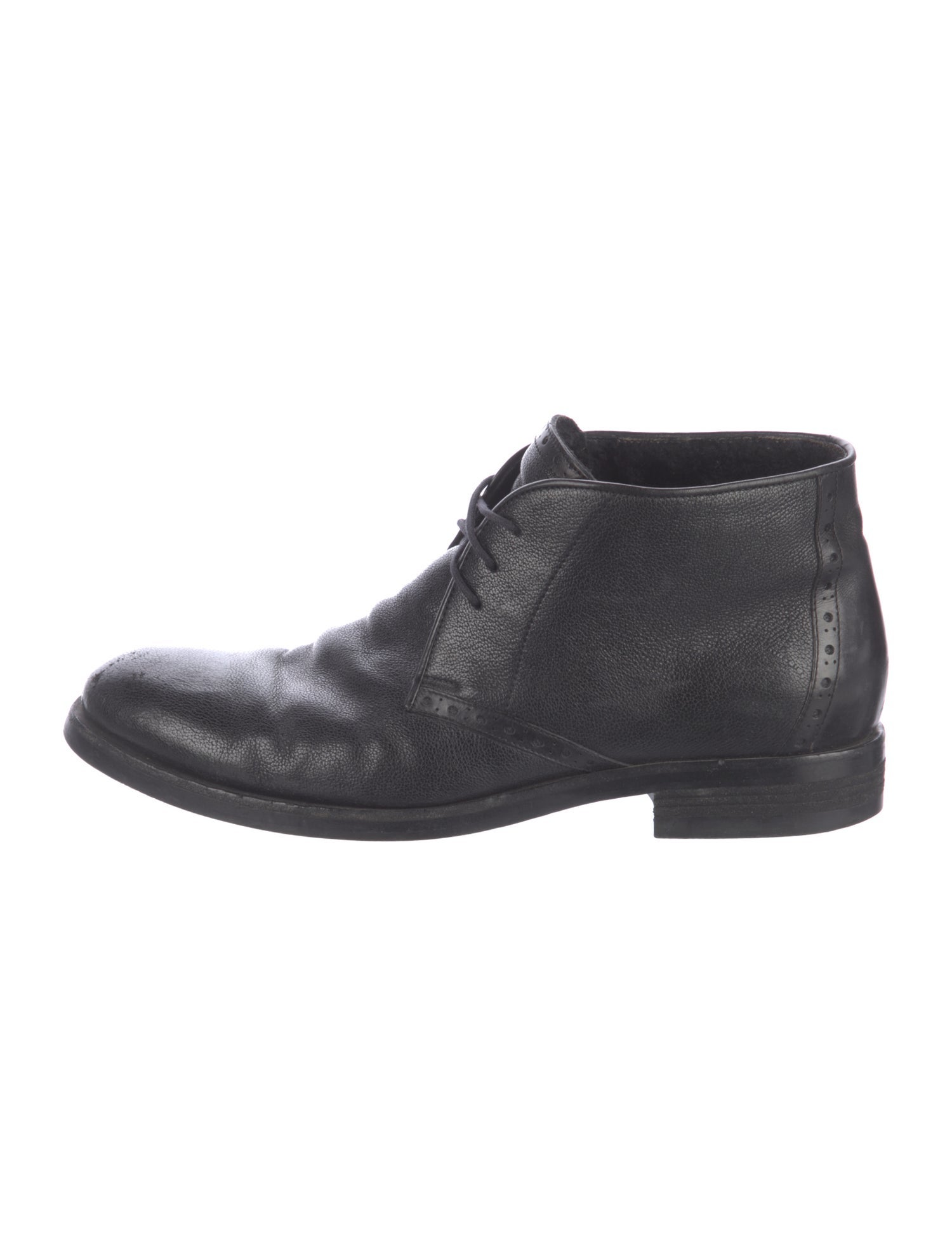 Giorgio Armani Leather Lace-Up Boots