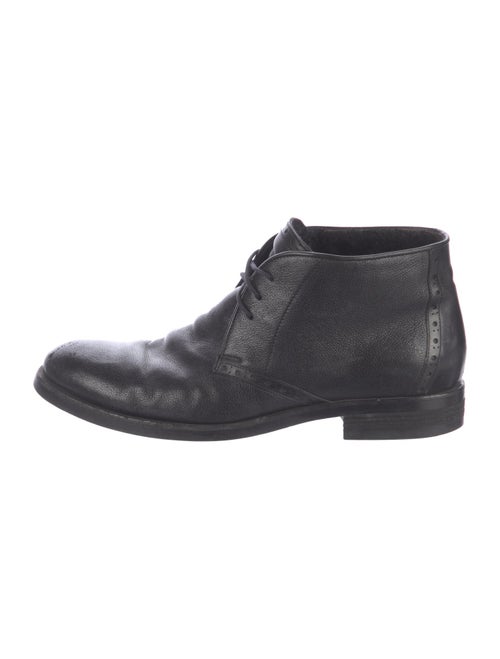 Giorgio Armani Leather Lace-Up Boots