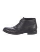 Giorgio Armani Leather Lace-Up Boots