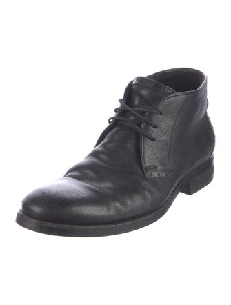 Giorgio Armani Leather Lace-Up Boots