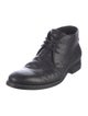 Giorgio Armani Leather Lace-Up Boots