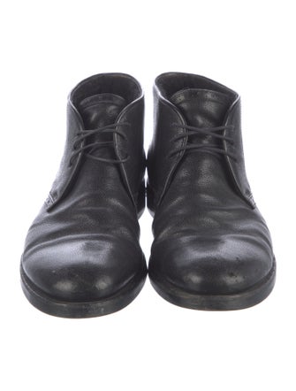 Giorgio Armani Leather Lace-Up Boots