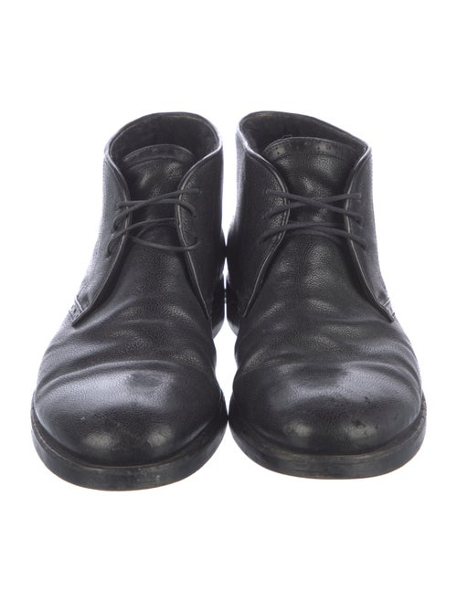 Giorgio Armani Leather Lace-Up Boots
