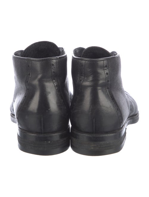 Giorgio Armani Leather Lace-Up Boots