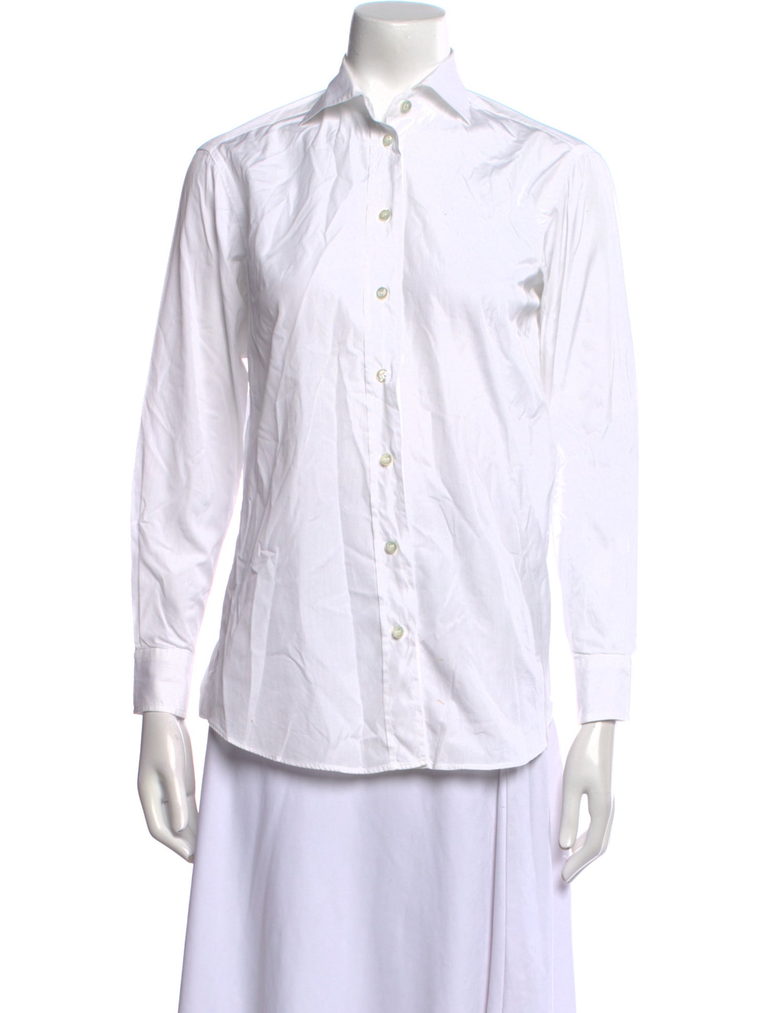 Giorgio Armani Long Sleeve Button-Up Top