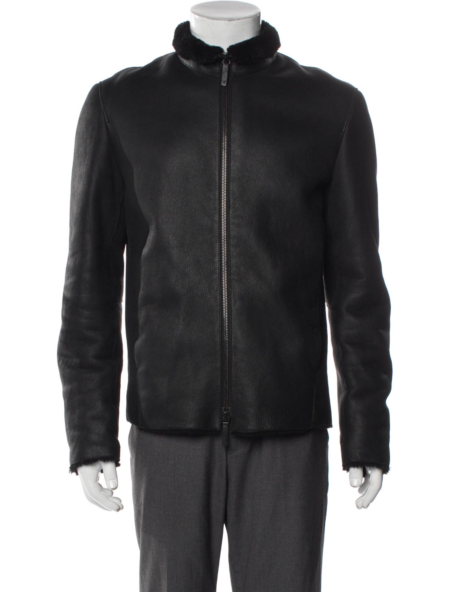 Giorgio Armani Shearling Moto Jacket