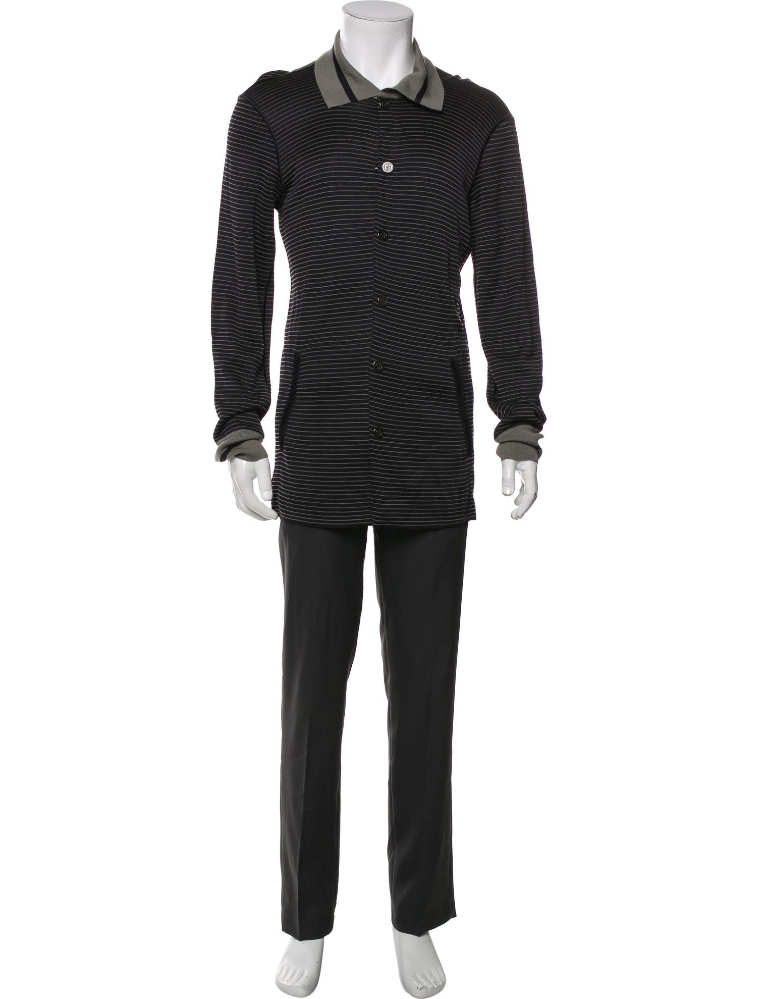 Giorgio Armani Collar Long Sleeve Cardigan
