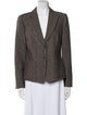 Giorgio Armani Virgin Wool Houndstooth Print Blazer