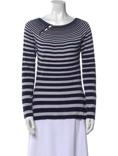 Giorgio Armani Striped Cowl Neck Top