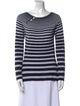 Giorgio Armani Striped Cowl Neck Top