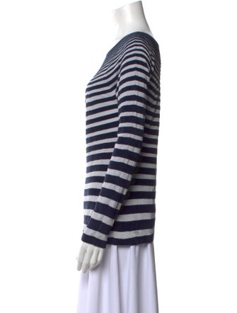 Giorgio Armani Striped Cowl Neck Top
