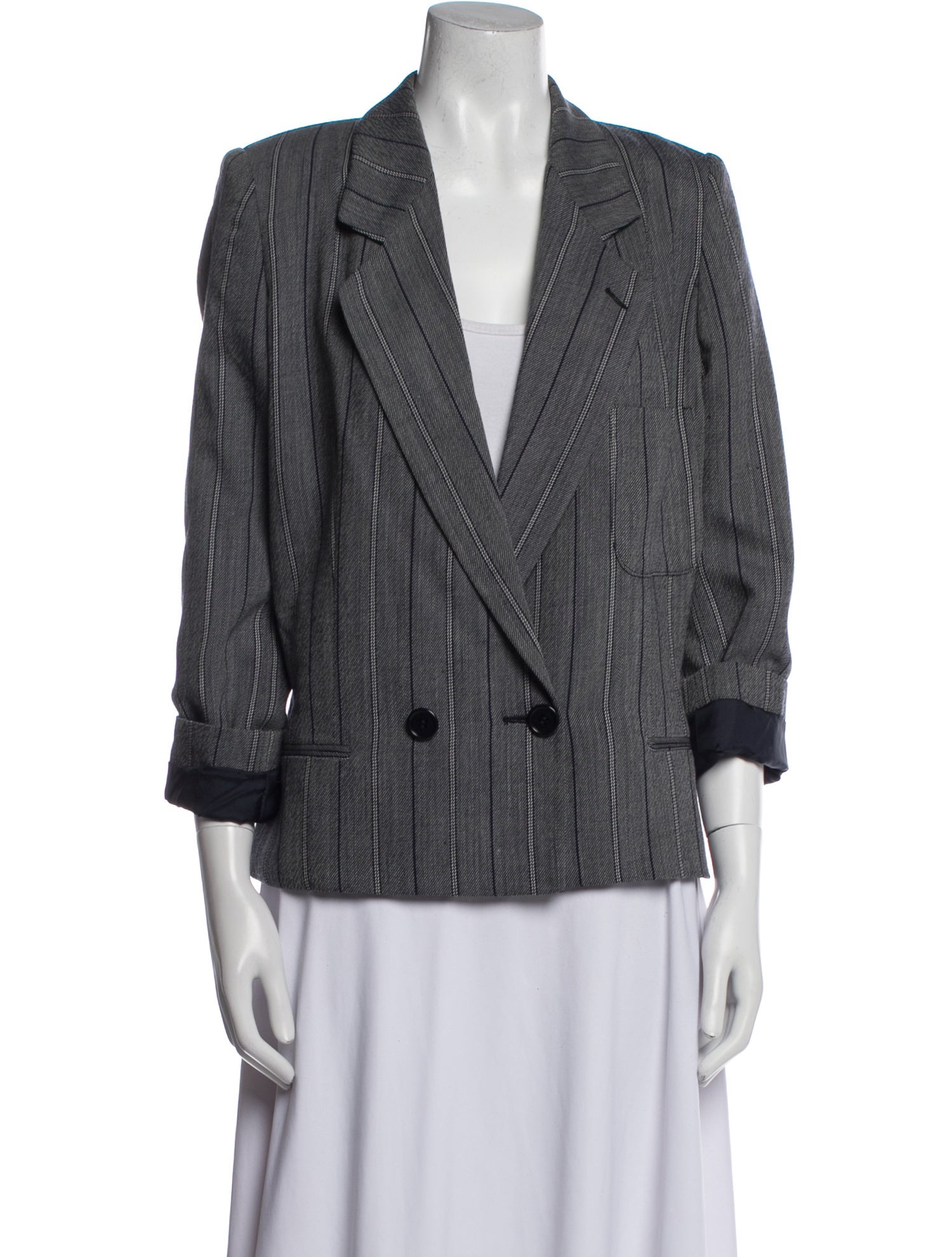 Giorgio Armani Wool Striped Blazer