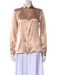 Giorgio Armani Silk Long Sleeve Button-Up Top