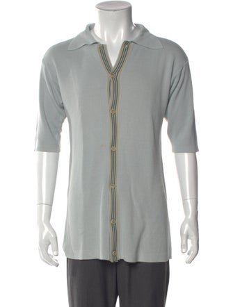 Giorgio Armani Collar Three-Quarter Sleeve Polo Sweater