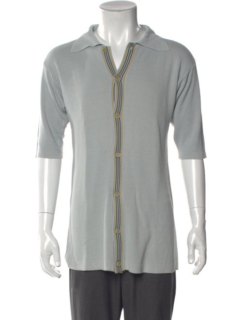 Giorgio Armani Collar Three-Quarter Sleeve Polo Sweater