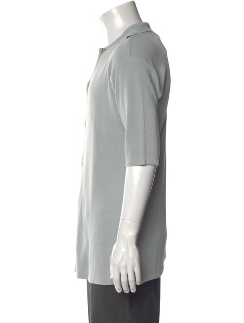 Giorgio Armani Collar Three-Quarter Sleeve Polo Sweater