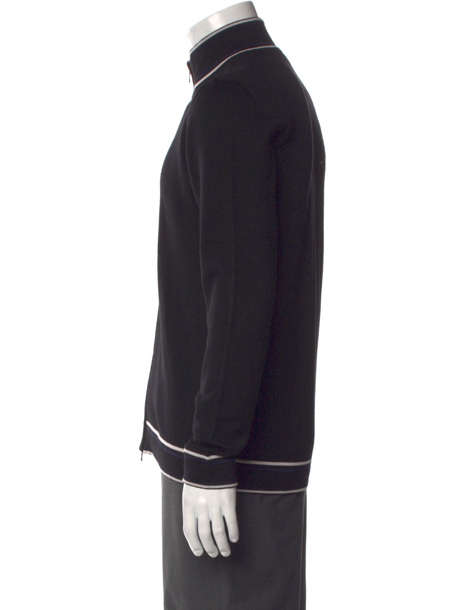 Giorgio Armani Wool Mock Neck Cardigan