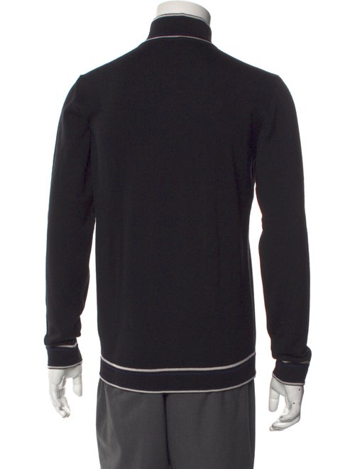 Giorgio Armani Wool Mock Neck Cardigan