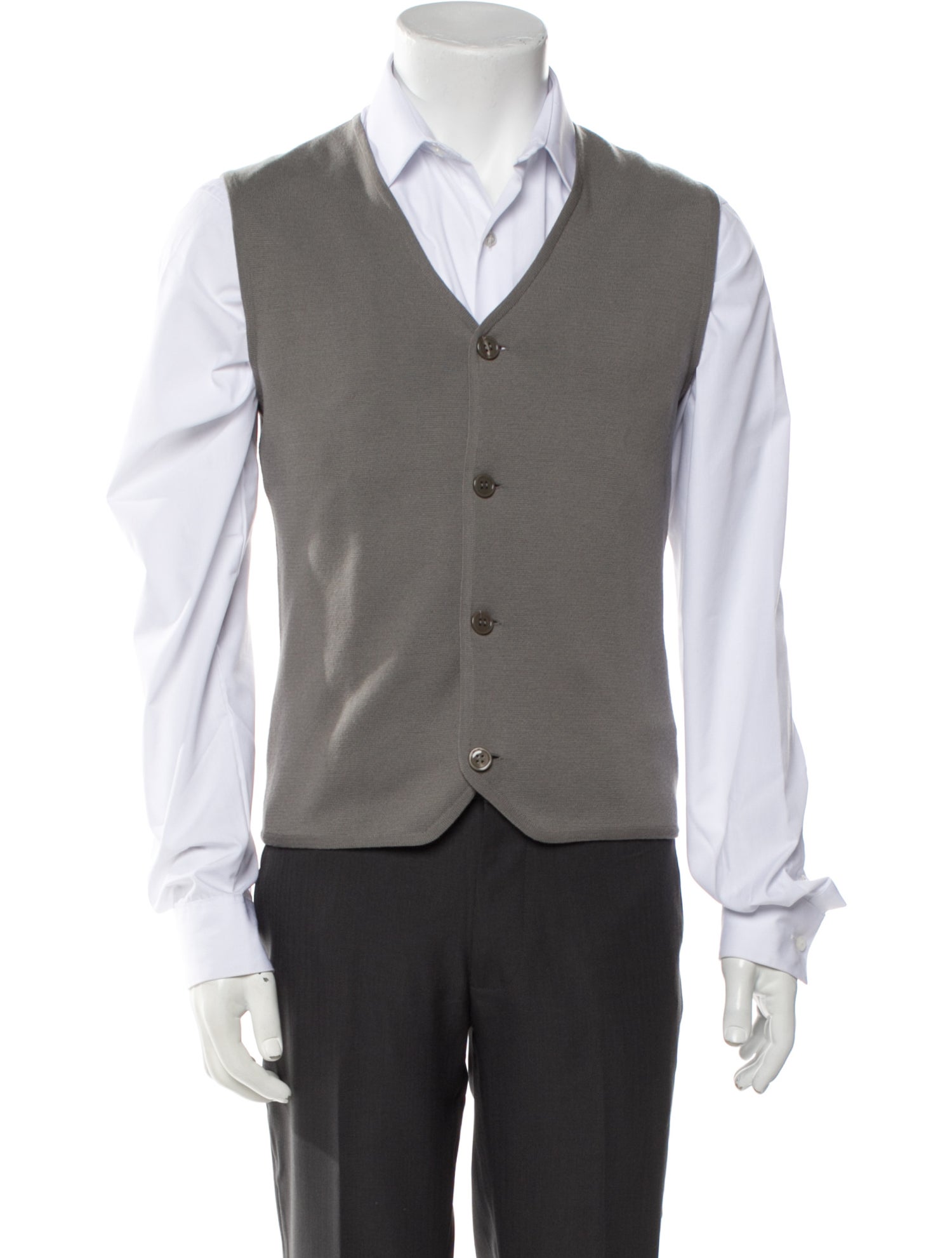 Giorgio Armani Virgin Wool V-Neck Sweater Vest w/ Tags