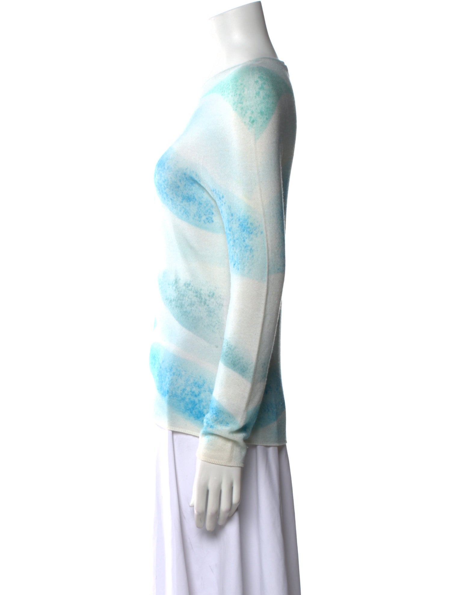 Giorgio Armani Printed Bateau Neckline Top