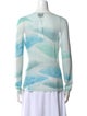 Giorgio Armani Printed Bateau Neckline Top
