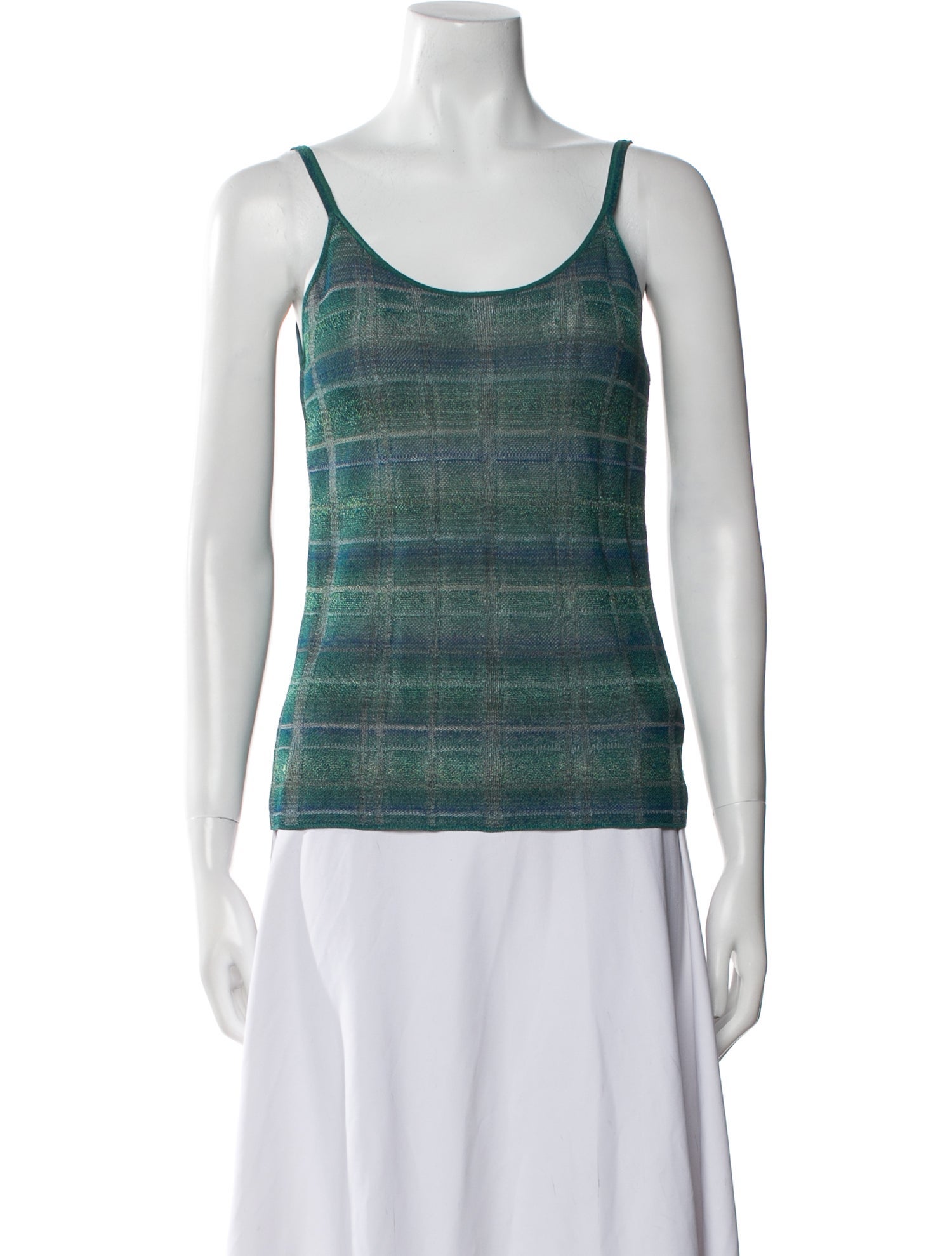 Giorgio Armani Striped Scoop Neck Top