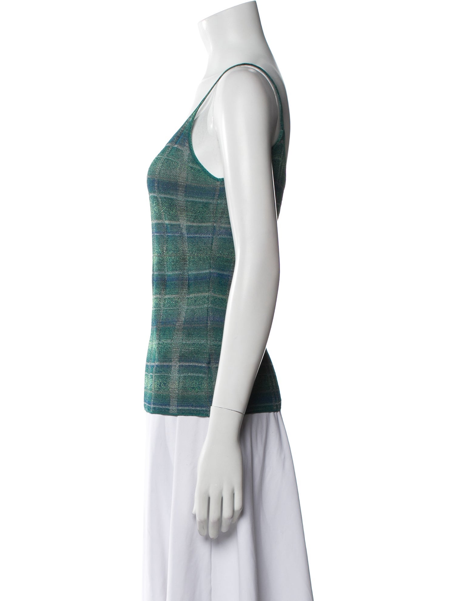 Giorgio Armani Striped Scoop Neck Top