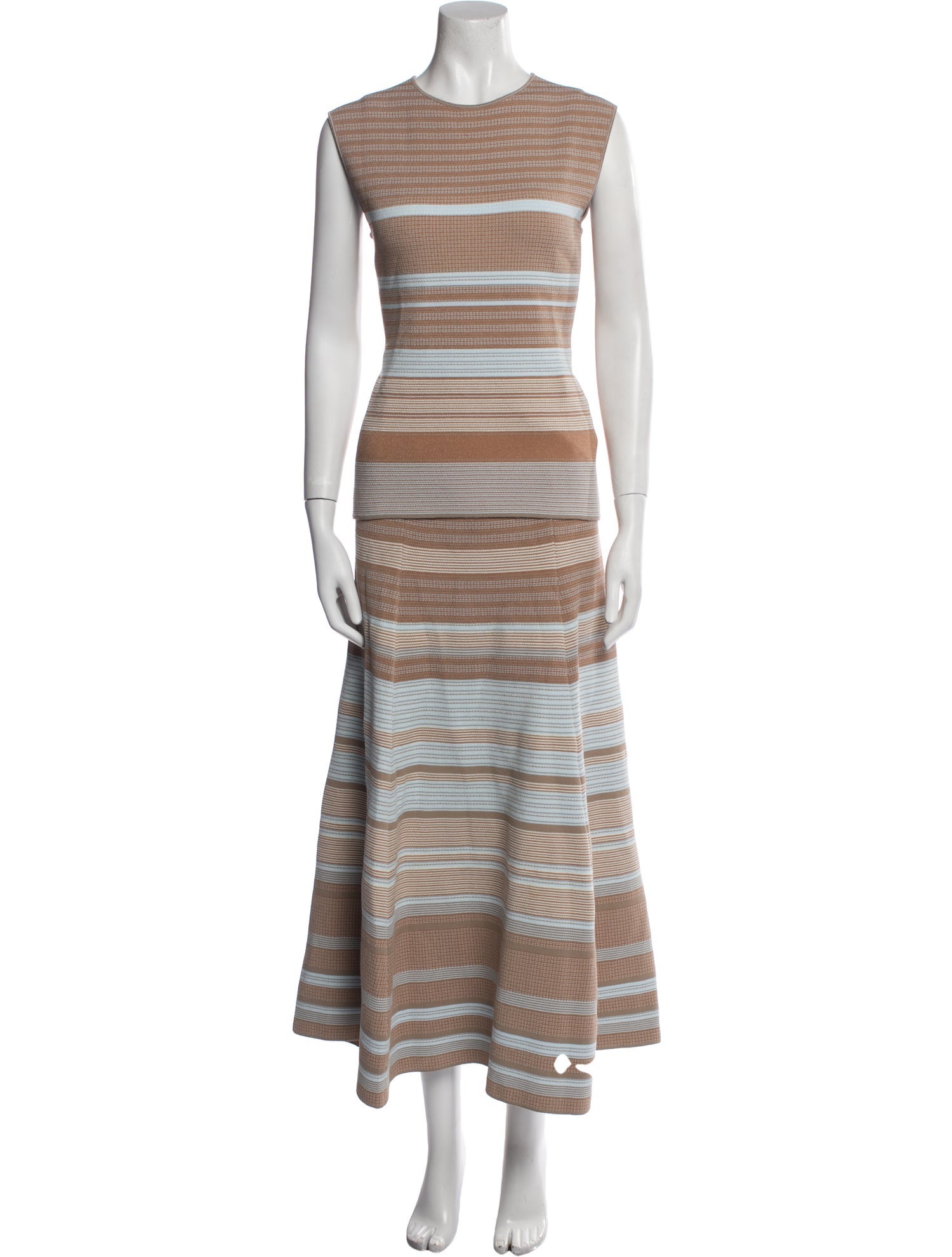 Giorgio Armani Striped Skirt Set