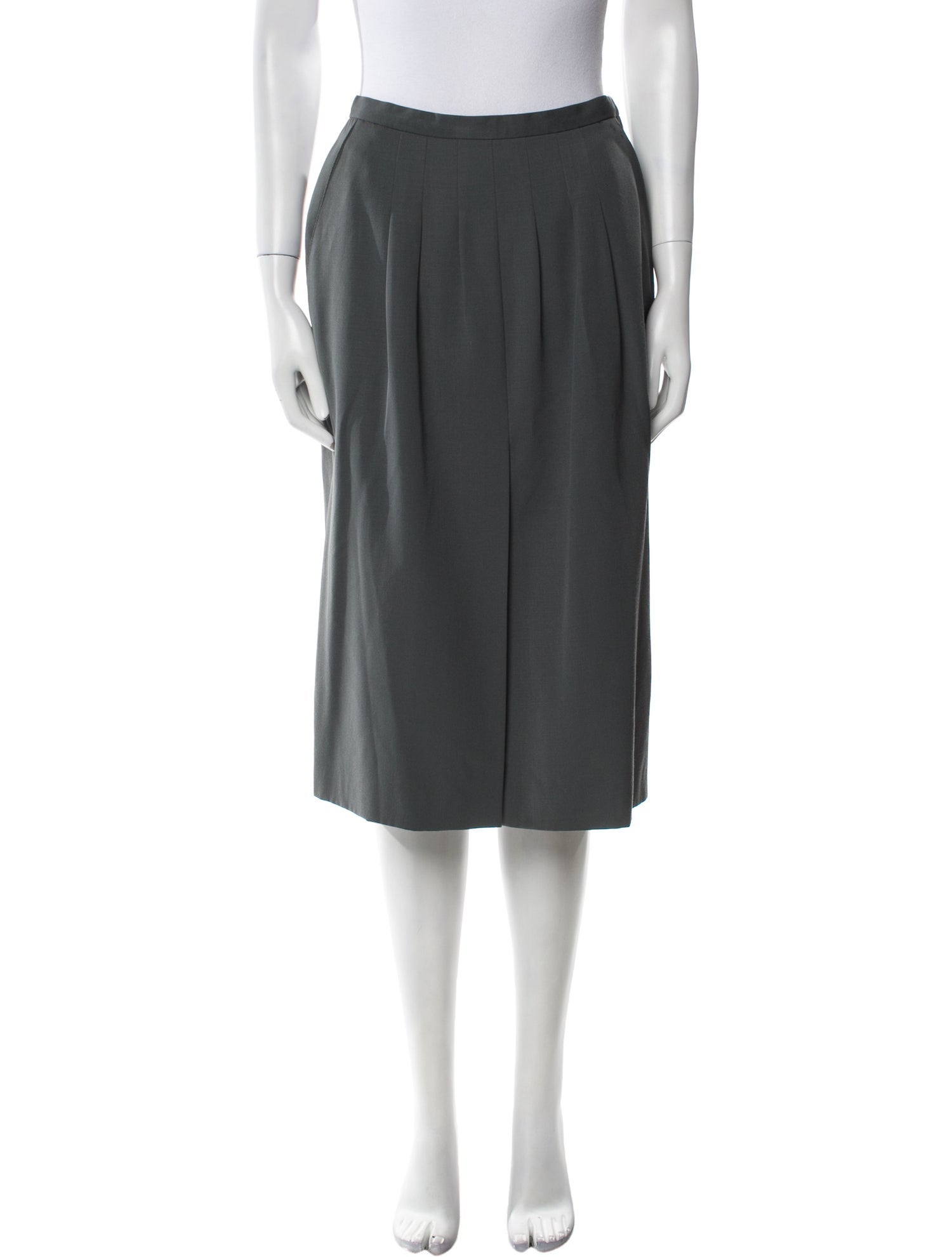 Giorgio Armani Pleated Accents Knee-Length Skirt