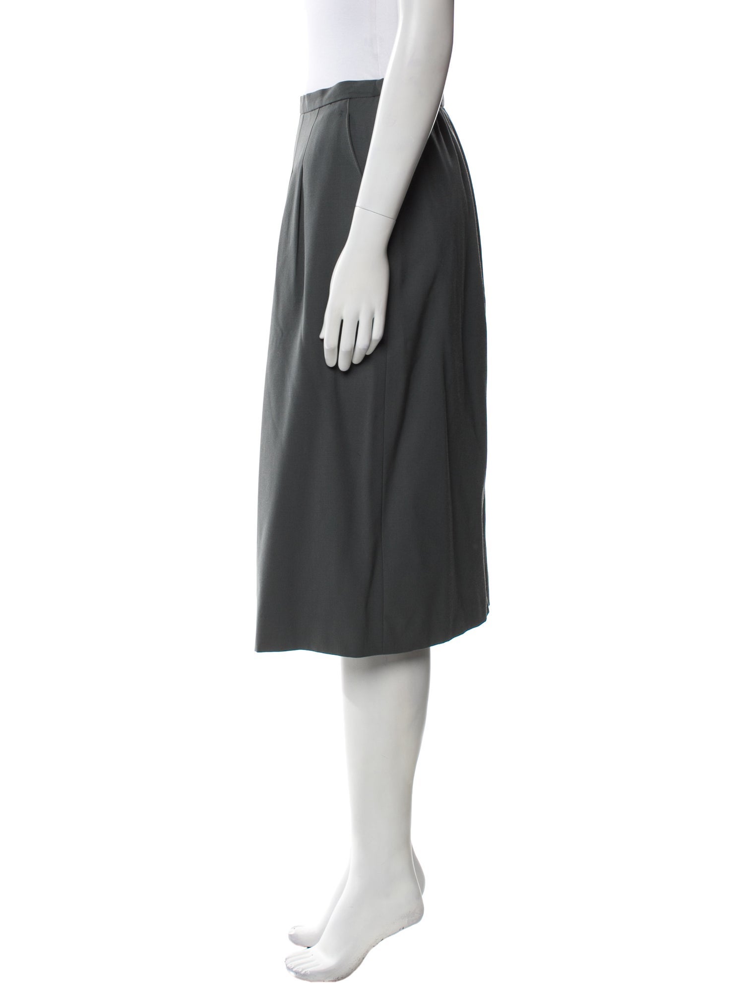Giorgio Armani Pleated Accents Knee-Length Skirt