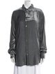 Giorgio Armani Silk Printed Button-Up Top