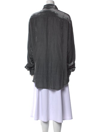 Giorgio Armani Silk Printed Button-Up Top