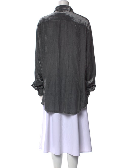 Giorgio Armani Silk Printed Button-Up Top