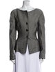 Giorgio Armani Wool Plaid Print Jacket