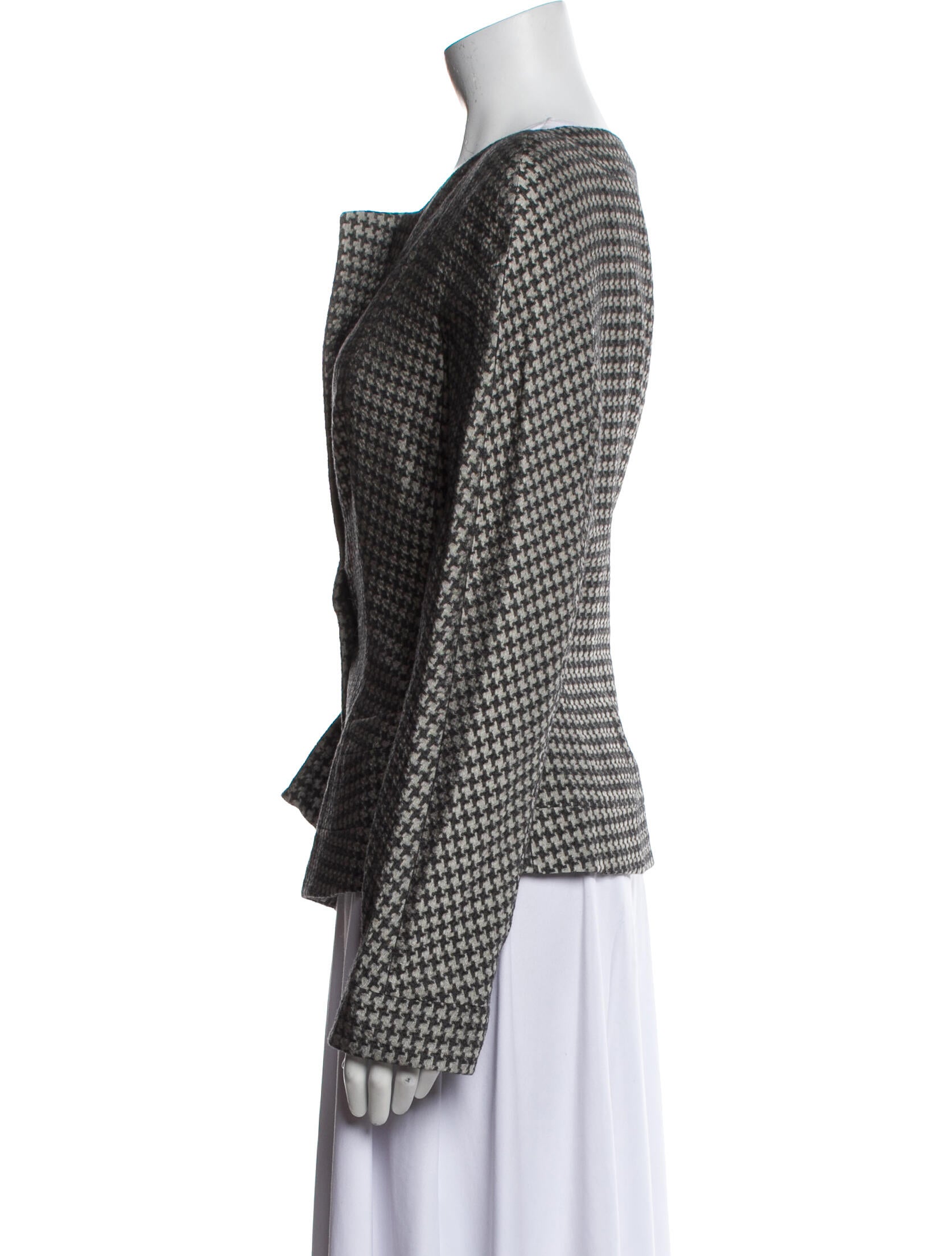 Giorgio Armani Wool Plaid Print Jacket