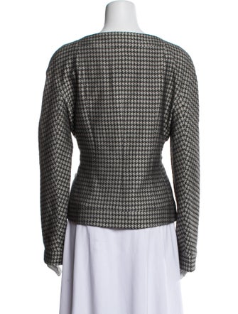Giorgio Armani Wool Plaid Print Jacket