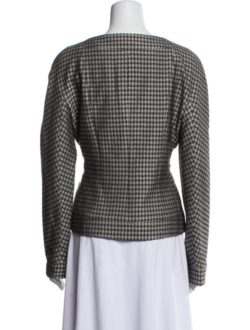 Giorgio Armani Wool Plaid Print Jacket