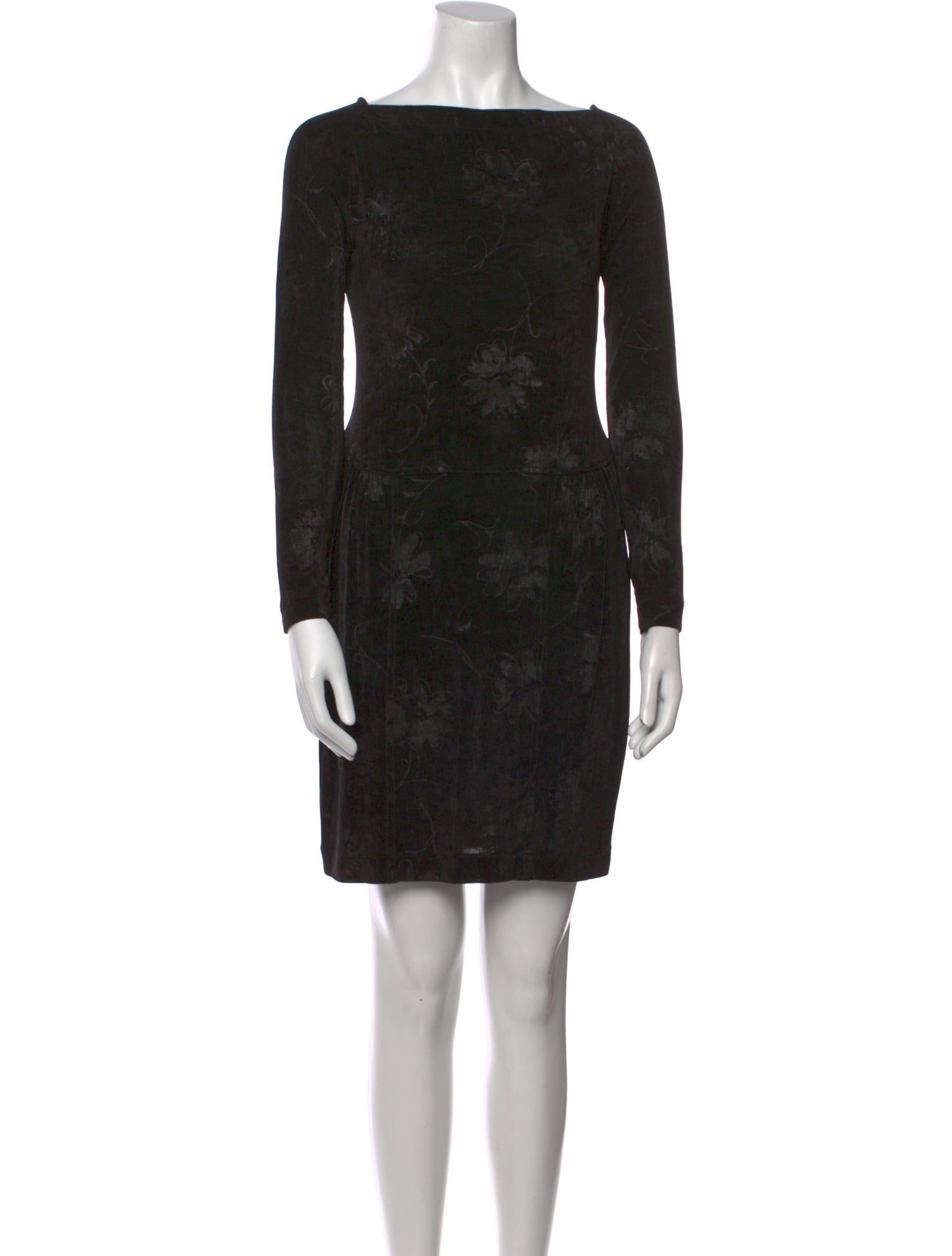 Giorgio Armani Bateau Neckline Mini Dress