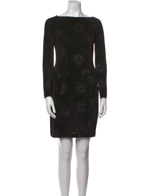 Giorgio Armani Bateau Neckline Mini Dress